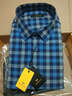 虎豹男士長(cháng)袖加絨襯衫格子藍色純棉保暖襯衣 格藍 56/中國碼43 曬單實(shí)拍圖