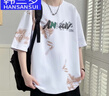 韓三歲青少年夏季純棉短袖t恤男孩12-17歲初中學(xué)生13大童體恤運(yùn)動(dòng)套裝16 白色(衣服+短褲一套) 3XL【155-180斤】 曬單實(shí)拍圖