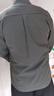 JEEP SPIRIT吉普長袖襯衫男翻領上衣襯衣男士春秋休閑服外套純色 軍綠 XL 曬單實拍圖