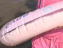 361°兒童游泳圈加厚款救生圈防側(cè)翻女童初學(xué)者寶寶充氣腋下圈 曬單實(shí)拍圖