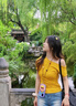 爾山集韓系休閑設計感2025小眾獨特斜肩短袖T恤女夏季收腰修身露肩上衣 黃色收腰斜肩T恤 均碼 （80-120斤） 曬單實拍圖