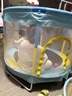 曼迪卡威蹦蹦床室內(nèi)家用兒童1-3-10歲寶寶砰砰跳跳床小孩蹭蹭床玩具禮物 1.5米 撞色烤漆單杠款藍(lán)承重800斤 加厚護(hù)網(wǎng)/吸盤靜音防滑腿 曬單實拍圖