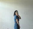 百圖betu女裝2025夏季新款連衣裙配腰帶棉感潮流牛仔裙子女2503D03 牛仔色 XS 曬單實拍圖