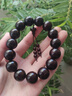 宏宇呈祥印度小葉紫檀手串1.5規格老料金星佛珠手鏈男女一物一拍 一物一拍，按編號下單 曬單實(shí)拍圖