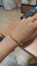 周六福碎冰冰銀手鐲女爆閃黃金色鐲子生日禮物D1014856 56mm 曬單實(shí)拍圖