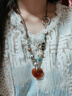 UOSU愛(ài)心串珠吊墜項鏈女民族風(fēng)秋冬長(cháng)款編繩毛衣鏈小眾百搭高級感配飾 愛(ài)心串珠毛衣鏈 曬單實(shí)拍圖