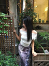 妙奕嘉斜肩上衣白色短袖t恤女新款2025年夏季女裝女士短款純欲辣妹修身 蕾絲拼接露肩短袖 L 【建議115斤內】 曬單實(shí)拍圖