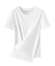森馬（Semir）森柔棉|短袖T恤女短款設計感開(kāi)叉2025夏季上衣松弛感109325100003 曬單實(shí)拍圖