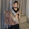 吳蠶里薄款絲巾女新款女士羊絨空調房披肩外搭高級感夏季 霽月清風-淺粉色(80支純羊毛) 曬單實拍圖