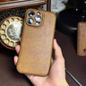 四兄?jǐn)?shù)碼 牛皮適用蘋果14promax手機(jī)殼新款iphone13高檔15奢華真皮軟殼12高級感防摔11個性全包16保護(hù)套XS 棕色 iPhone 16 ProMax 曬單實拍圖