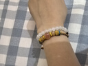 周六福  金鑲玉手鏈女黃金甜美方糖珍珠和田白玉手串珍珠甜夢(mèng) 手串 曬單實(shí)拍圖