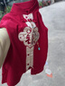 G.DUCKKIDS嬰兒衣服夏季男女寶寶百天周歲禮服中國(guó)風(fēng)新生兒連體衣外出服爬服 紅色 73cm 建議3-6個(gè)月12-16斤cm 曬單實(shí)拍圖