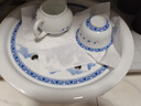 蘇氏陶瓷（SUSHI CERAMICS）國潮青花功夫茶具大套組儲(chǔ)水托盤三才蓋碗泡茶壺禮盒裝薄胎茶杯 曬單實(shí)拍圖