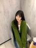 FSHE復古毛衣女秋冬2025年新款時(shí)尚氣質(zhì)慵懶休閑上衣女針織開(kāi)衫外套女 綠色 均碼 80--125斤 曬單實(shí)拍圖