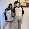 啄木鳥(niǎo)（TUCANO）品牌兩件裝情侶衣服2025新款網(wǎng)紅長(cháng)袖衛衣那女套裝上衣服 男黑白灰+女黑白灰 【春秋款】 XL 男+女L 曬單實(shí)拍圖