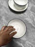 葉余簡(jiǎn)約陶瓷餐具套裝黑線(xiàn)碗碟筷整套家用 黑線(xiàn)山田 2碗2盤(pán)2勺2筷 曬單實(shí)拍圖