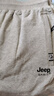 JEEP SPIRIT吉普純棉七分褲男款夏季薄款寬松中褲2025新款跑步休閑直筒短褲男 淺灰色束腳 6XL （建議200-225）斤 曬單實(shí)拍圖