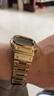 卡西歐（CASIO）G-SHOCK系列小方塊男表運動(dòng)防水手表戶(hù)外潮流男表送男友新年禮物 GMW-B5000GD-9P金色小方塊 曬單實(shí)拍圖