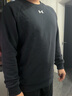安德瑪（Under Armour）衛(wèi)衣男女同款秋冬款經(jīng)典健身訓(xùn)練針織圓領(lǐng)休閑運動中性衛(wèi)衣套頭衫 黑色-001 XL 曬單實拍圖