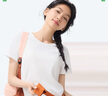 蕉下（beneunder）正肩棉質(zhì)短袖T恤女士25新款輕薄透氣休閑百搭圓領(lǐng)上衣女GP930 霜奶白 M 曬單實拍圖