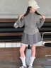 女童套裝秋季2025新款洋氣兒童時髦衛(wèi)衣百褶短裙休閑兩件套中大童 套裝【上衣+裙子】 150 曬單實拍圖