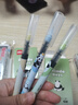 得力（deli）熊貓直液式走珠筆 0.5mm全針管速干學(xué)生中性筆直液筆刷題筆 黑色4支/盒SF114 曬單實(shí)拍圖