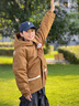 巴拉巴拉balaOne男童棉服兒童外套新款童裝2025秋冬加絨發(fā)熱保暖 咖啡50836 160 曬單實(shí)拍圖