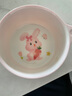 五和（WUHE）粉萌兔兒童餐具女孩新款嬰兒輔食碗寶寶碗分格餐盤(pán)卡通可愛(ài)水杯 【4件套】三格盤(pán)+單柄碗+杯子+勺子 曬單實(shí)拍圖