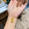 老廟黃金吊墜女貔貅金剛杵葫蘆項鏈送男士女友送老婆生日禮物結婚五金 足金小金剛杵/約1.2g 曬單實(shí)拍圖