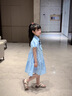 G.DUCKKIDS小黃鴨童裝女童連衣裙夏裝兒童洋氣學(xué)院風(fēng)夏季女孩短袖公主裙子 泡泡袖學(xué)院風(fēng)裙 120 (建議105-115cm 4-5.2周歲) 曬單實(shí)拍圖