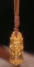 周大福 財(cái)運(yùn)亨通吸金銅錢貔貅足金黃金鑲鉆石吊墜[小版]配繩 ERU147  曬單實(shí)拍圖