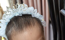 頂妃（DING FEI）女童甜美可愛(ài)發(fā)箍發(fā)飾寶寶生日頭紗發(fā)卡皇冠頭飾兒童公主超仙頭箍 藍色公主皇冠發(fā)箍 A08-301 曬單實(shí)拍圖