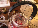 鑫璟仁公道杯玻璃茶漏一體套裝耐高溫加厚分茶器側(cè)把金箔公杯鑲銀倒茶器 荷葉錦鯉+茶漏 曬單實(shí)拍圖
