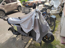 赤蕓達(dá)車頭罩遮雨防雨罩防曬罩中控防水電動車擋風(fēng)被加厚電動電瓶車車衣 擋風(fēng)防曬三合一無鏡套-高級灰 曬單實拍圖