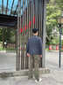 LAZY DAY TREND戶(hù)外拼色半拉鏈吸濕速干運動(dòng)長(cháng)袖T恤男防曬涼感抗菌短袖 深影灰 L 曬單實(shí)拍圖