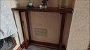 鴻藍北歐小戶型家用隔斷玄關(guān)桌凳休閑靠墻長條吧臺桌折疊吧臺桌奶茶桌 進口實木長100*寬40*高105 曬單實拍圖