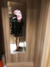 太平鳥【張婧儀同款】商場2024年秋季新款工裝PU外套女A3BBE3403 黑色 XS 曬單實(shí)拍圖