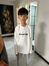 左西男童T恤長袖春秋裝2025新款兒童衣服純棉男孩打底上衣服 白色 150 曬單實(shí)拍圖
