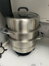 康巴赫304不銹鋼三層蒸鍋蒸籠復(fù)底湯蒸鍋多功能防燙鍋具30cm燃氣灶通用 曬單實拍圖