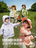 巴拉巴拉童裝女童棉服兩件套秋冬裝兒童寶寶防水印花連帽外套精致潮流戶外 紫色調00377 110 曬單實拍圖