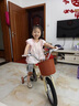 免安裝兒童自行車12-14-16-18寸高檔款兩輪單車中小童3-6-9歲寶寶 奶油白【98%免裝】編織筐 黑胎 18寸【推薦身高120-150CM】 曬單實拍圖