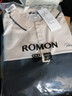 羅蒙（ROMON）短袖T恤男士夏季薄款休閑彈力透氣拼色POLO衫男裝YK66 黑色 XL 曬單實(shí)拍圖