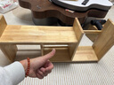顧家家居實(shí)木書架桌面置物架辦公室改造神器桌上分層收納架伸縮小書柜 【100%純橡膠木】原木色37-71CM 【送貨上門】 曬單實(shí)拍圖
