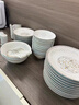 曼遠景德鎮四大名瓷玲瓏餐具套裝新中式高檔碗碟盤(pán)筷套裝家用喬遷送禮 愛(ài)琴海玲瓏瓷【10人套裝】 68件套 曬單實(shí)拍圖