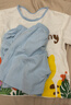 巴帝巴帝夏季純棉兒童套裝男女童寶寶短袖t恤短褲休閑裝 花園小貓 100 曬單實(shí)拍圖