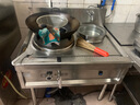 美凌鴻猛火灶商用不銹鋼灶臺燃氣灶煤氣液化氣天然氣飯店單雙灶電子打火拉鍋熄火帶風機熄火保護大火力 【熄火保護款】單炒帶盆85*70*80厘米 曬單實拍圖