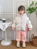 班喜迪女童棉服外套冬裝2026新款洋氣兒童加絨夾棉連帽棉衣冬季寶寶棉襖 米色 110 cm 曬單實(shí)拍圖
