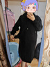 班尼路S&K系列連衣裙女裝連帽衛衣裙子女新款設計感秋冬裝衣服潮流長(cháng)裙 黑#純色 【棉柔親膚】 M 曬單實(shí)拍圖