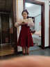 雷姆汀兒童紅色愛(ài)國(guó)朗誦演出服小學(xué)生合唱服歌唱祖國(guó)男女童小主持人禮服 女長(zhǎng)袖套裝送頭飾 110 曬單實(shí)拍圖