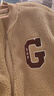 GAP男女裝2025秋季新款大G字母仿羊羔絨寬松夾克開(kāi)衫衛衣787408 卡其色 S (165/88A)亞洲尺碼 曬單實(shí)拍圖